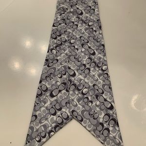 Coach grey ponytail scarf